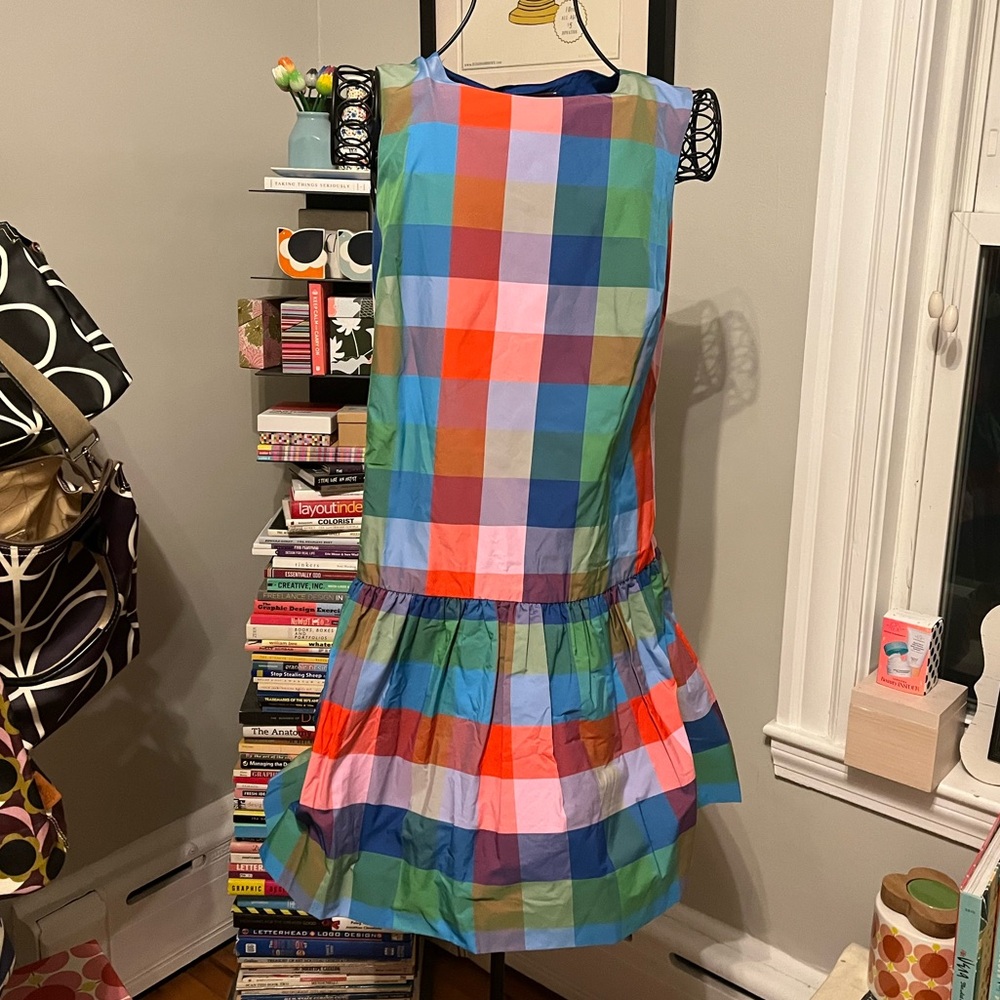 Kate Spade Madras Taffeta Shift Dress
